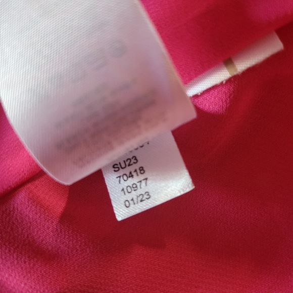 LOFT Ann Taylor Pink Dotted Criss Cross Back Swing Dress Size XS NWOT Slip Mini - Picture 7 of 10